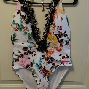 NWT plunge one piece swimsuit